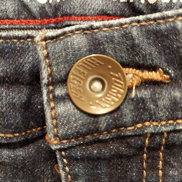 Tommy Hilfiger Hope Boot Jeans Womens Size 12R 32x29 Dark Wash Bootcut logo - Picture 12 of 13